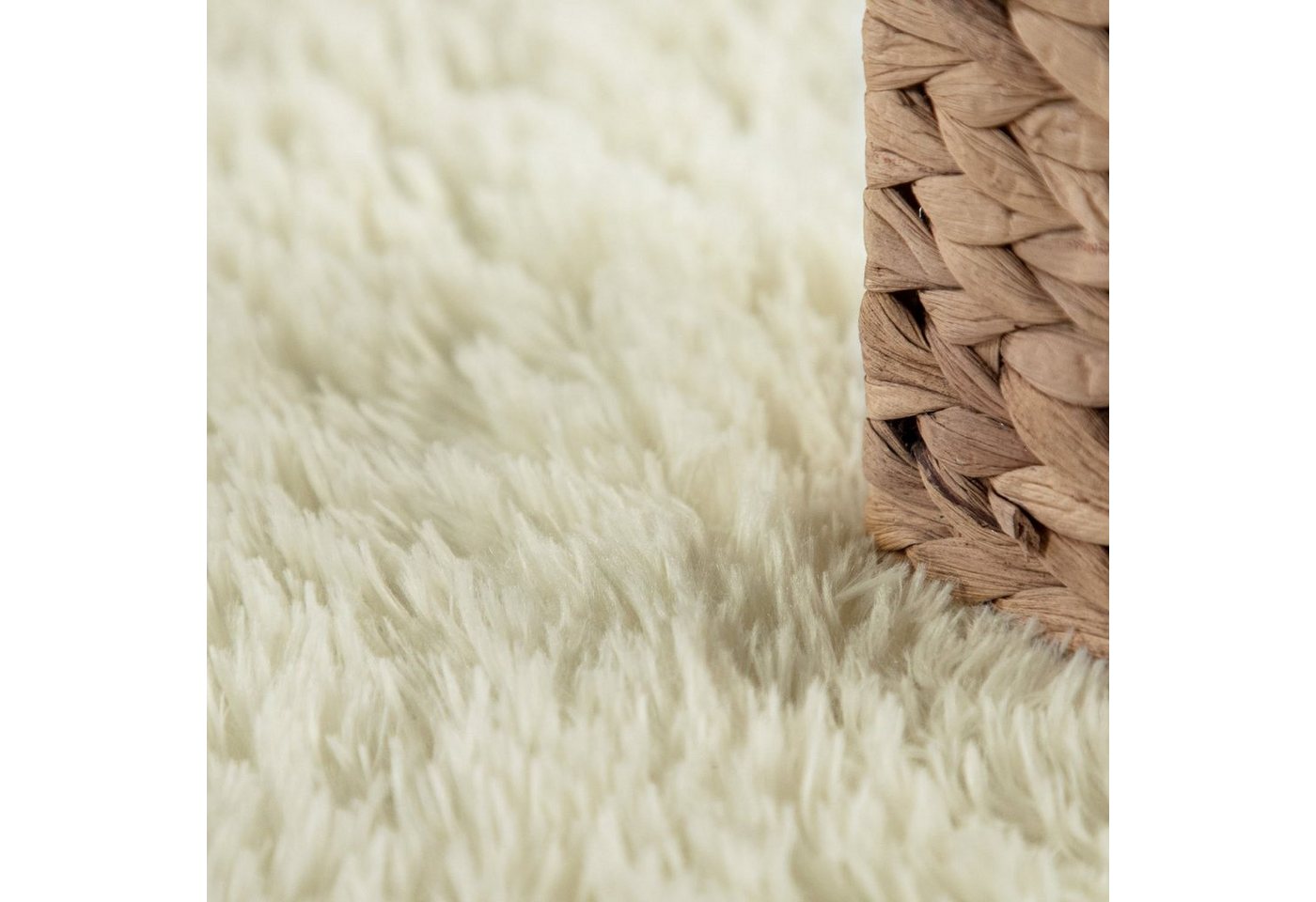 Paco Home Hochflor-Teppich Silky 591, rund, Höhe: 37 mm, Uni Farben, besonders weich und kuschelig – Bild 3 von 5