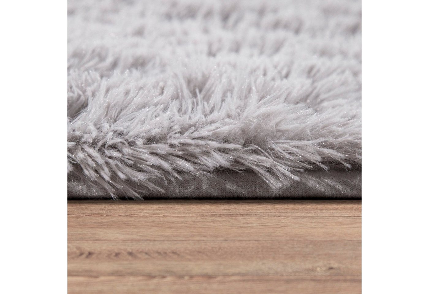 Paco Home Hochflor-Teppich Silky 591, rechteckig, Höhe: 37 mm, Uni-Farben, besonders weich und kuschelig, Wohnzimmer – Bild 4 von 5