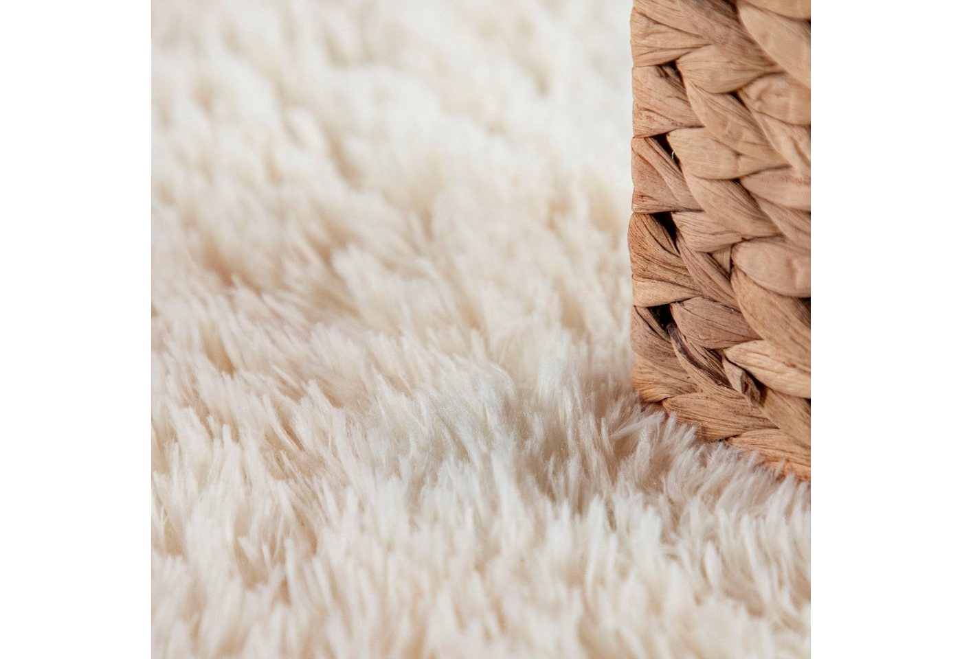 Paco Home Hochflor-Teppich Silky 591, rund, Höhe: 37 mm, Uni Farben, besonders weich und kuschelig – Bild 4 von 5