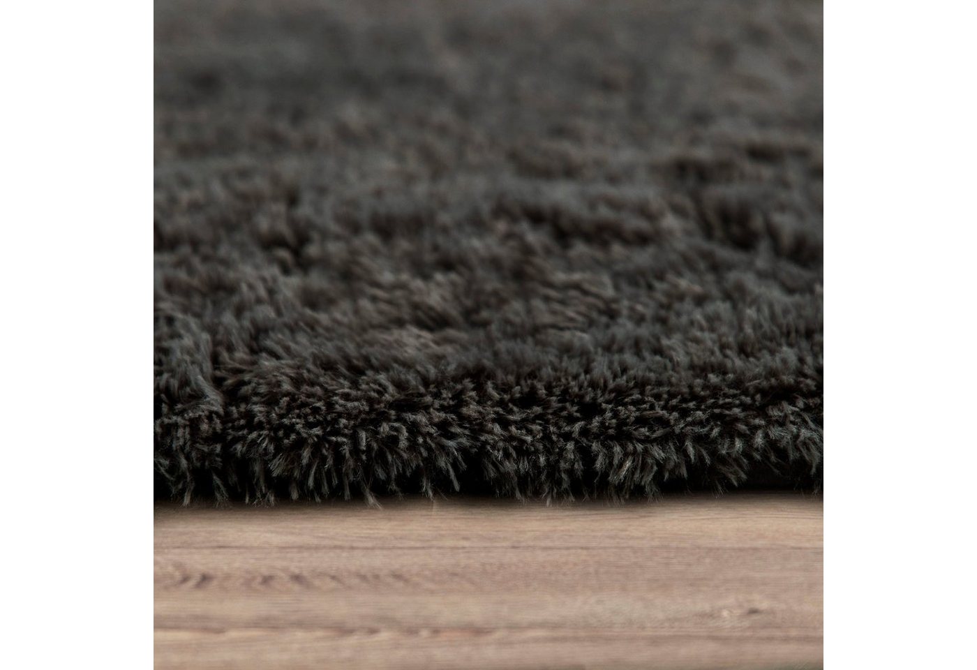 Paco Home Hochflor-Teppich Silky 591, rechteckig, Höhe: 37 mm, Uni-Farben, besonders weich und kuschelig, Wohnzimmer – Bild 4 von 5