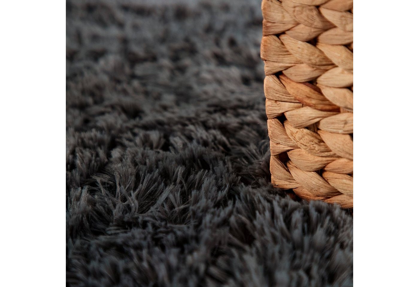 Paco Home Hochflor-Teppich Silky 591, rechteckig, Höhe: 37 mm, Uni-Farben, besonders weich und kuschelig, Wohnzimmer – Bild 5 von 5