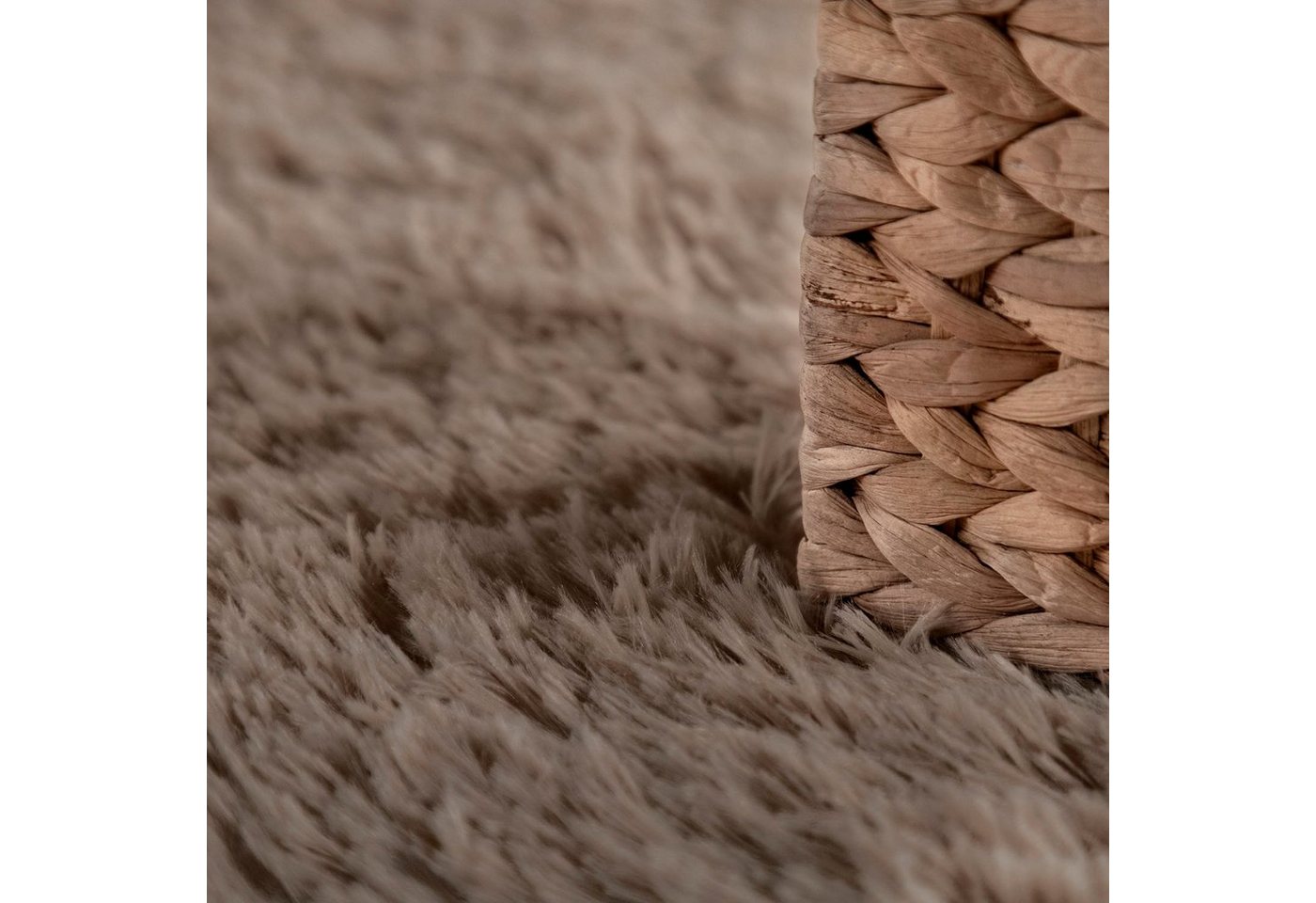 Paco Home Hochflor-Teppich Silky 591, rund, Höhe: 37 mm, Uni Farben, besonders weich und kuschelig – Bild 4 von 5