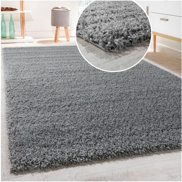 Paco Home Hochflor-Teppich Sky 250, rechteckig, Höhe: 34 mm, gewebt, Uni-Farben, intensive Farbbrillanz, auch als Läufer erhältlich