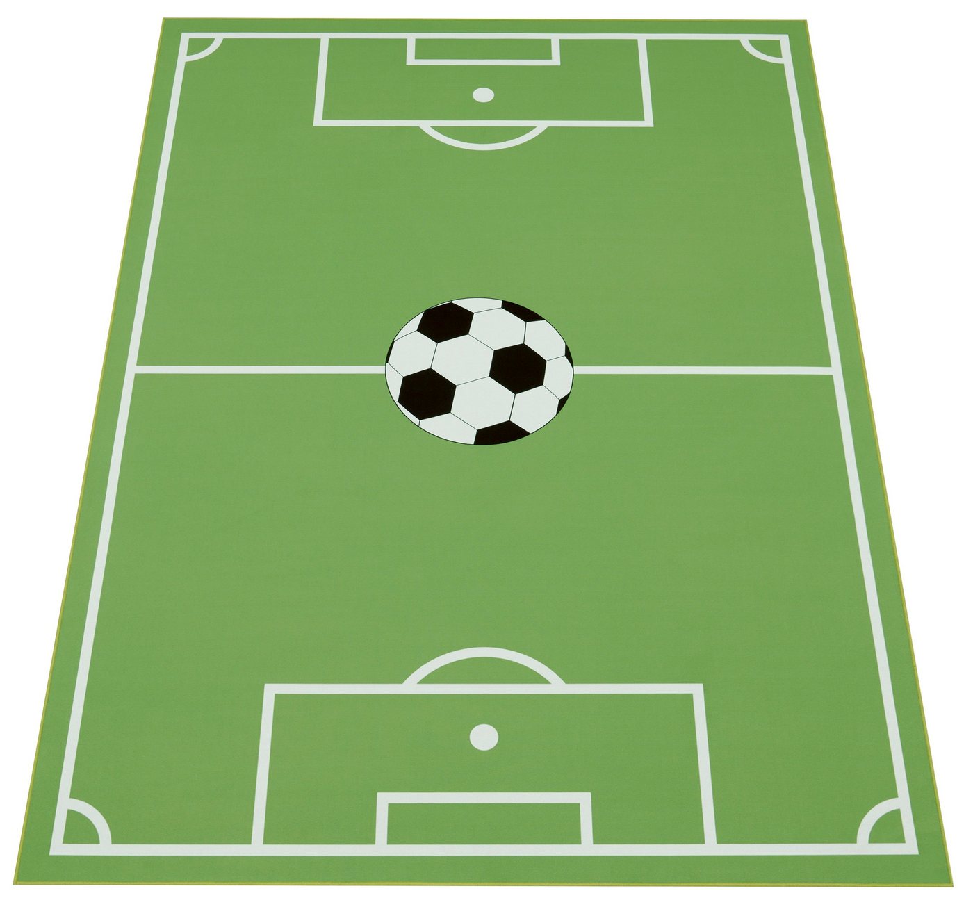 Paco Home Kinderteppich Bino 568, rechteckig, Höhe: 4 mm, Kurzflor, Spiel-Teppich, Motiv Fußballfeld, Kinderzimmer – Bild 2 von 5