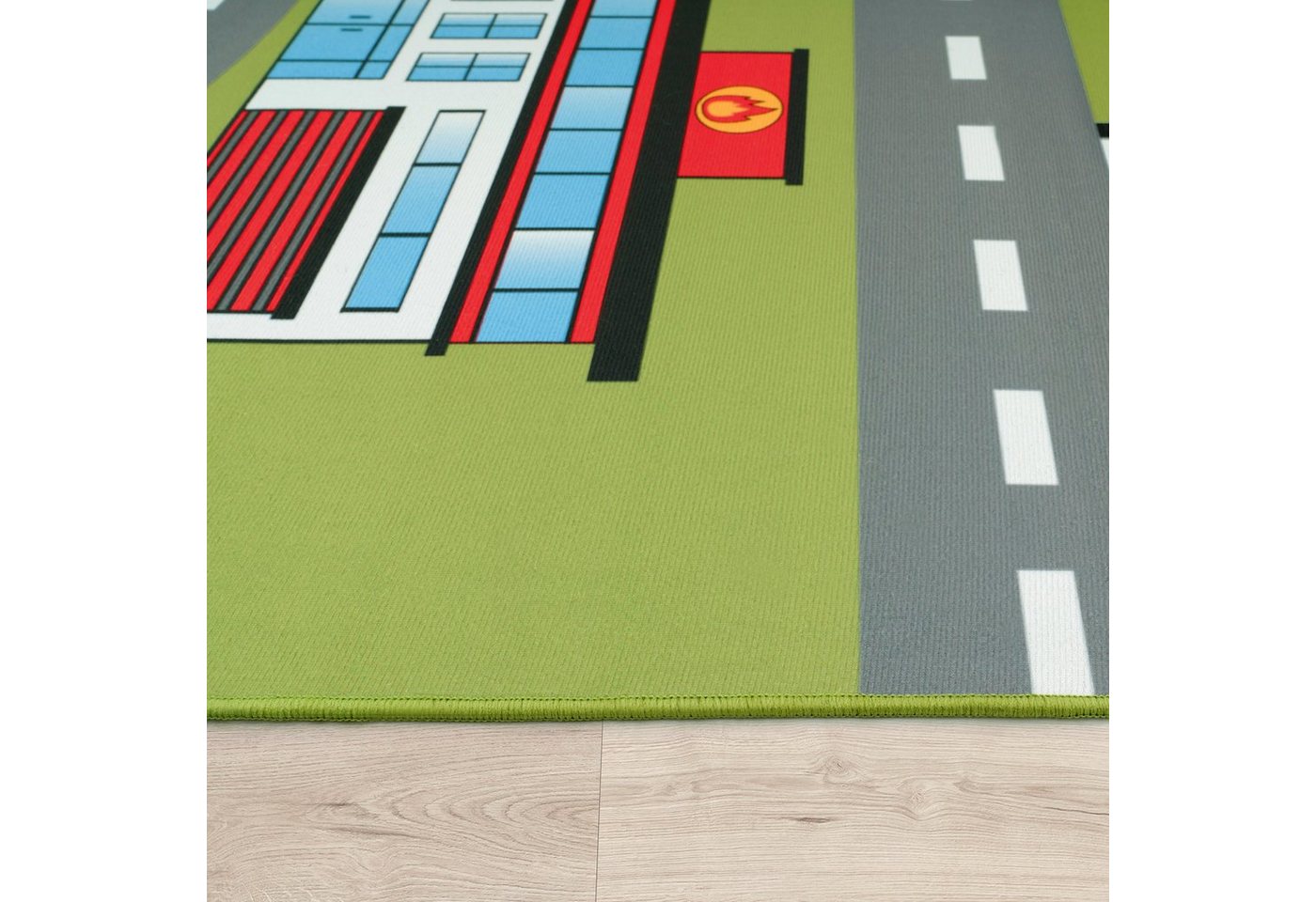 Paco Home Kinderteppich Bino 570, rechteckig, Höhe: 4 mm, Kurzflor, Straßen-Spiel-Teppich, Kinderzimmer – Bild 4 von 5