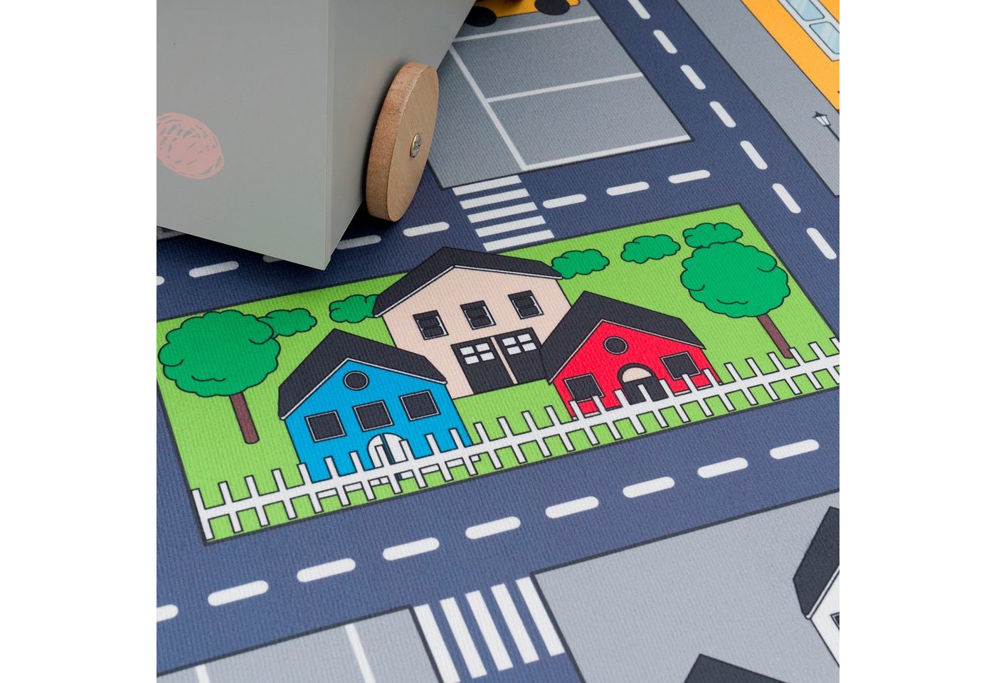 Paco Home Kinderteppich Bino 576, rechteckig, Höhe: 4 mm, Kurzflor, Straßen-Spiel-Teppich, Kinderzimmer – Bild 5 von 5