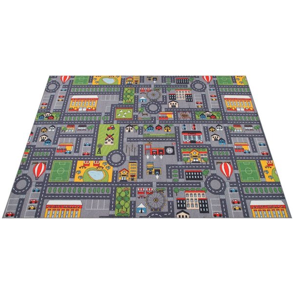 Paco Home Kinderteppich Bino 577, rechteckig, Höhe: 4 mm, Kurzflor, Straßen-Spiel-Teppich, Kinderzimmer