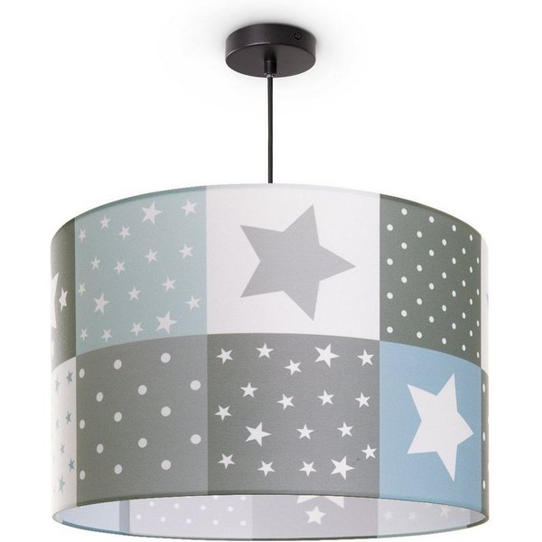 Paco Home Pendelleuchte Cosmo 345, ohne Leuchtmittel, Kinderlampe Deckenlampe LED Kinderzimmer Lampe Sternen Motiv E27