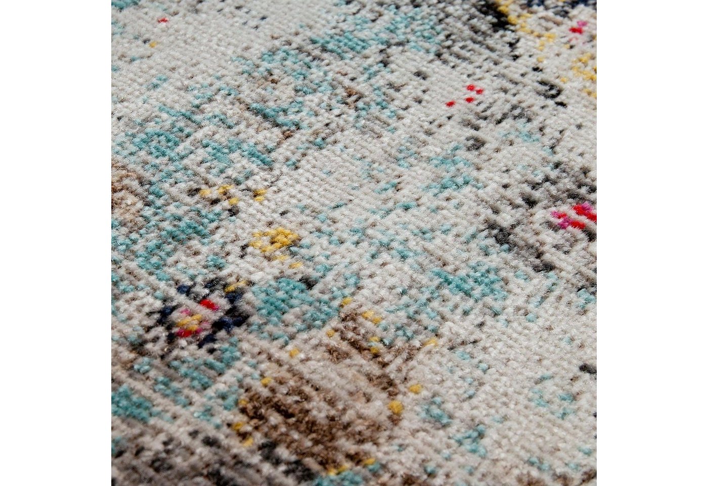 Paco Home Teppich Artigo 401, rechteckig, Höhe: 2 mm, Kurzflor, Orient-Optik, Vintage Design, In- und Outdoor geeignet – Bild 2 von 5