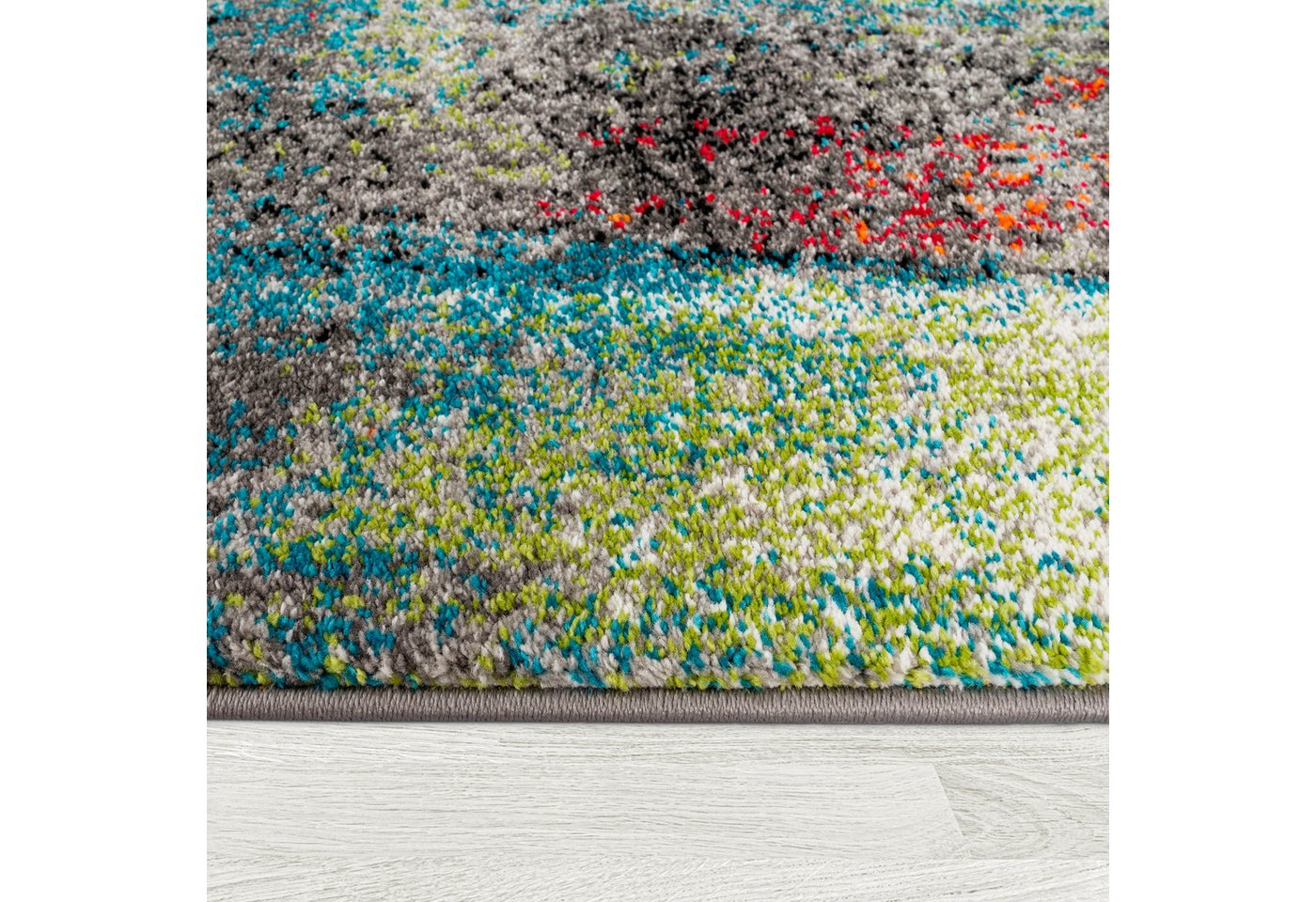 Paco Home Teppich Brillance 710, rechteckig, Höhe: 16 mm, Kurzflor, modernes Design, ideal im Wohnzimmer & Schlafzimmer – Bild 4 von 5