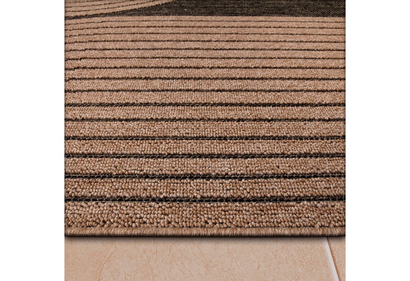 Paco Home Teppich Cologne 493, rechteckig, Höhe: 11 mm, Flachgewebe, meliert, Regenbogen, mit Fransen, Outdoor geeignet – Bild 5 von 5