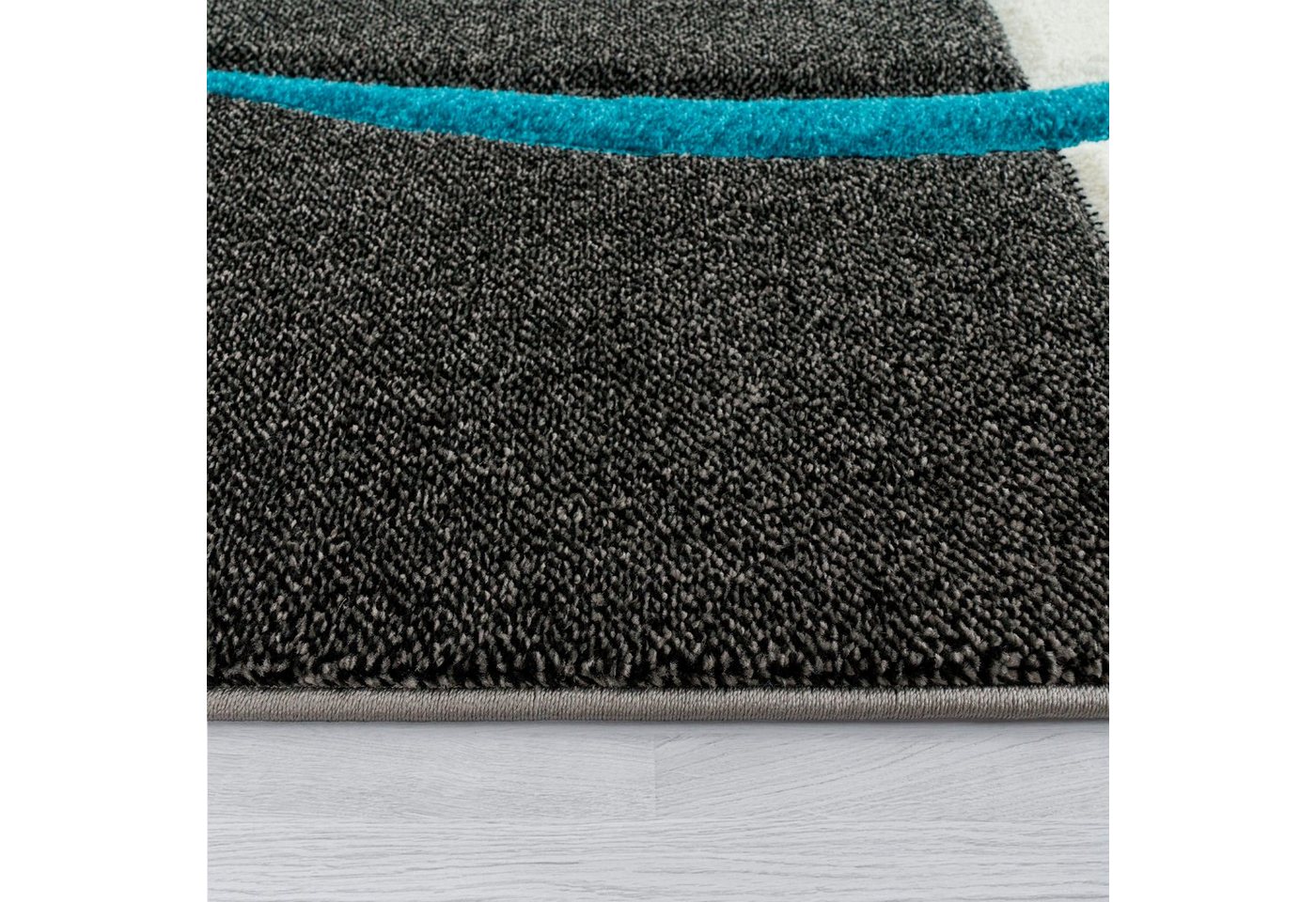 Paco Home Teppich Diamond 665, rechteckig, Höhe: 17 mm, Karo Muster, 3D-Design, auch als Läufer, Wohnzimmer, Schlafzimmer – Bild 5 von 5