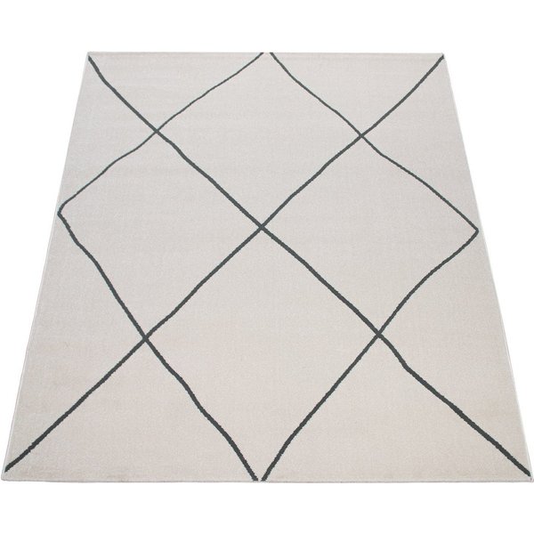 Paco Home Teppich Haral 787, rechteckig, Höhe: 9 mm, Kurzflor, Scandi Design, Rauten Motiv