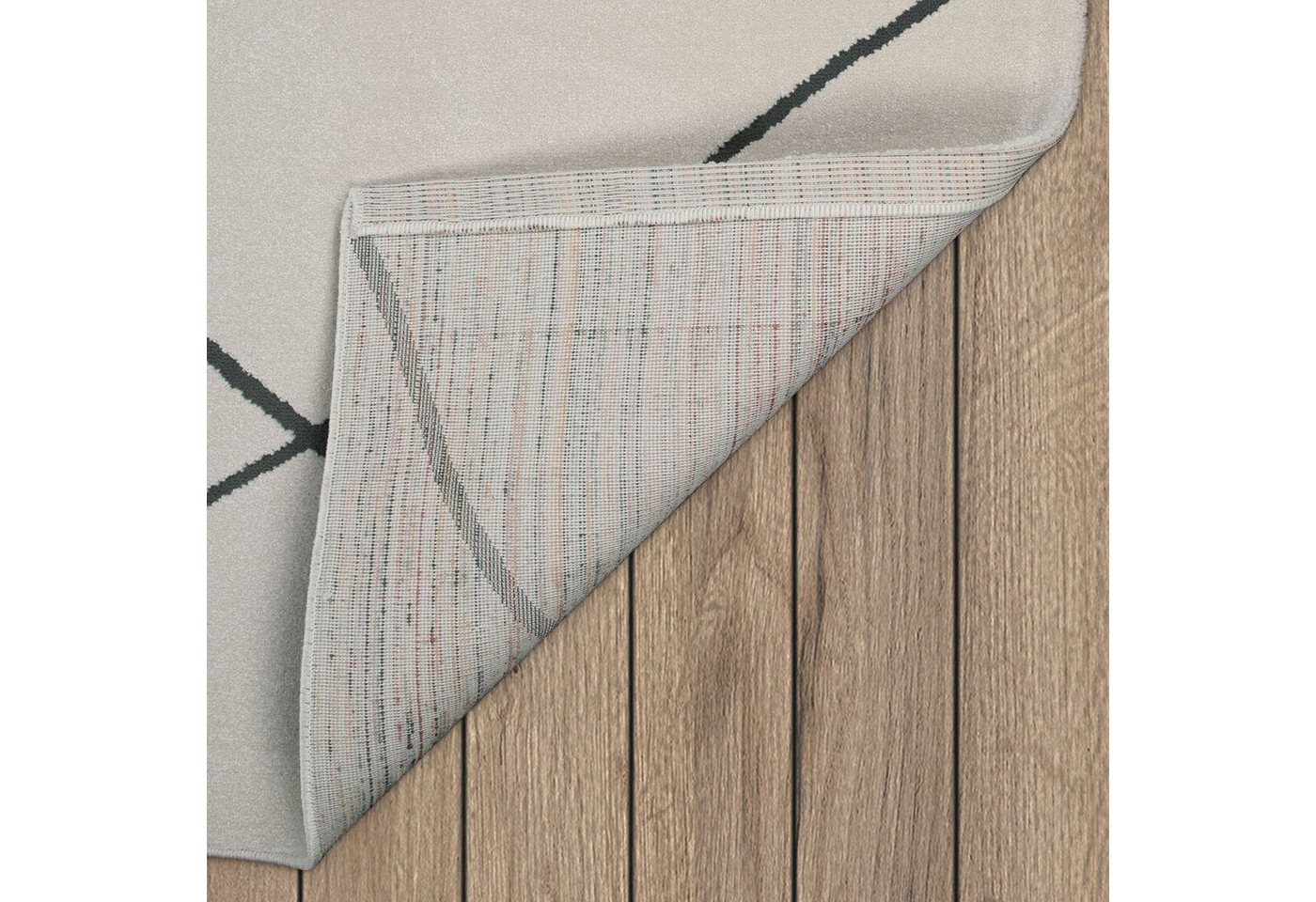 Paco Home Teppich Haral 787, rechteckig, Höhe: 9 mm, Kurzflor, Scandi Design, Rauten Motiv – Bild 2 von 5