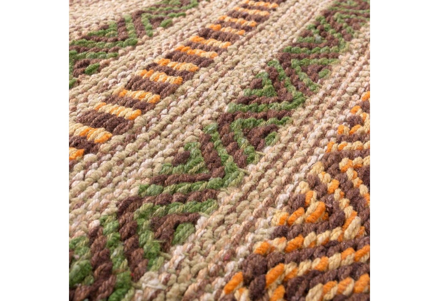 Paco Home Teppich Kilim 217, rechteckig, Höhe: 12 mm, handgewebter Wendeteppich, reine Baumwolle, gestreift, Wohnzimmer – Bild 2 von 5