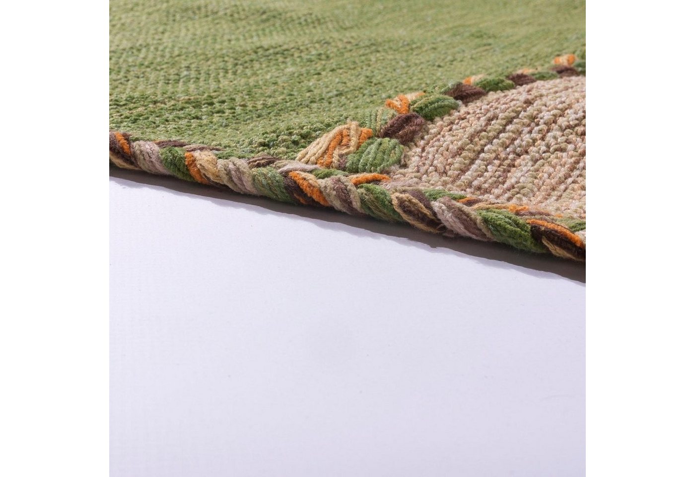 Paco Home Teppich Kilim 217, rechteckig, Höhe: 12 mm, handgewebter Wendeteppich, reine Baumwolle, gestreift, Wohnzimmer – Bild 3 von 5