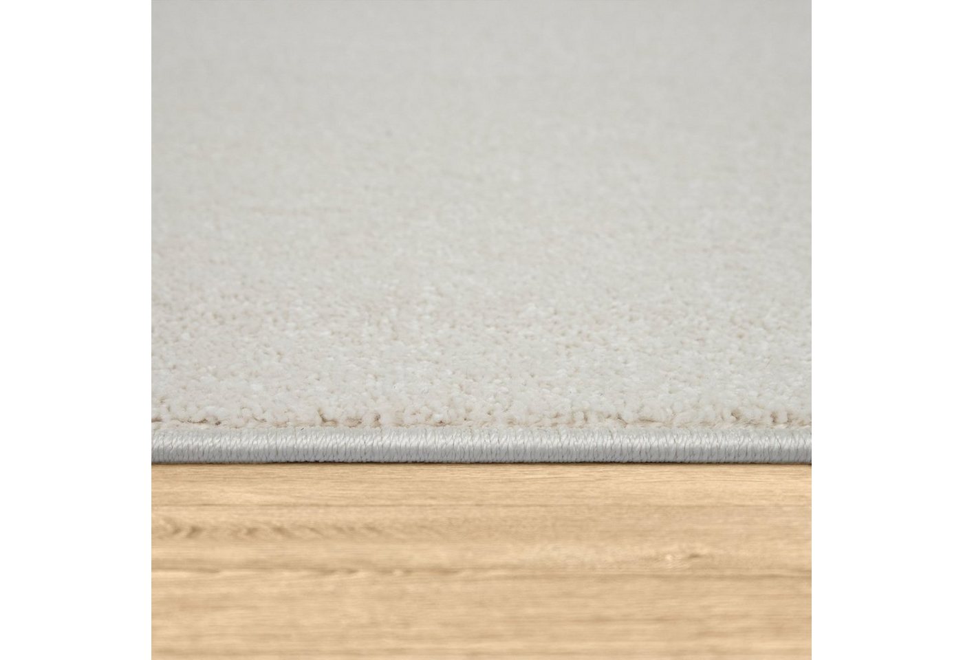 Paco Home Teppich Porto 890, rund, Höhe: 13 mm, Kurzflor, Uni-Farben, ideal im Wohnzimmer & Schlafzimmer – Bild 5 von 5