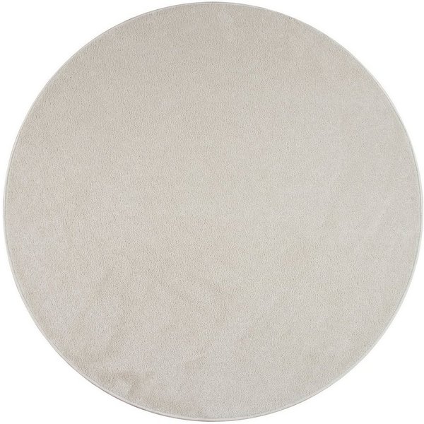 Paco Home Teppich Porto 890, rund, Höhe: 13 mm, Kurzflor, Uni-Farben, ideal im Wohnzimmer & Schlafzimmer