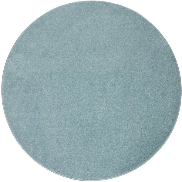 Paco Home Teppich Porto 890, rund, Höhe: 13 mm, Kurzflor, Uni-Farben, ideal im Wohnzimmer & Schlafzimmer