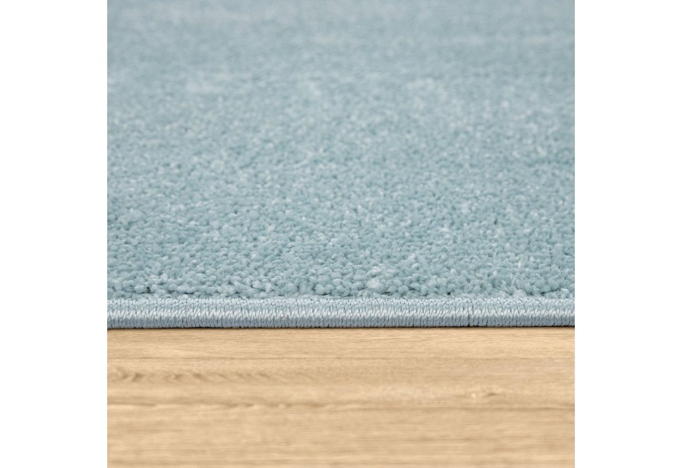 Paco Home Teppich Porto 890, rund, Höhe: 13 mm, Kurzflor, Uni-Farben, ideal im Wohnzimmer & Schlafzimmer – Bild 4 von 5