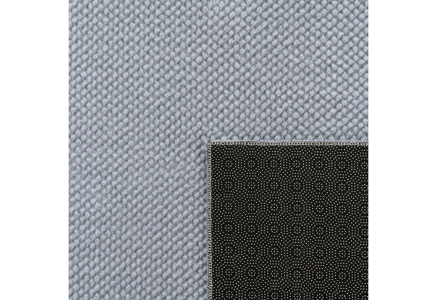 Paco Home Teppich Sevilla 521, rechteckig, Höhe: 16 mm, Kurzflor, Uni Farben, weich & kuschelig, Hoch-Tief Effekt, Wohnzimmer – Bild 3 von 5