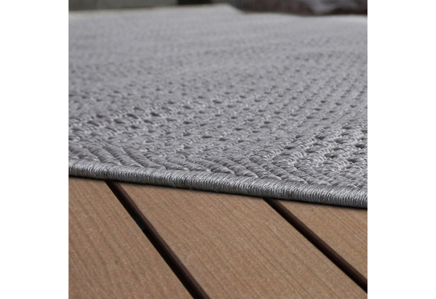 Paco Home Teppich Timber 125, rechteckig, Höhe: 4 mm, Flachgewebe, Sisal Optik, auch als Läufer, In- und Outdoor geeignet – Bild 4 von 5