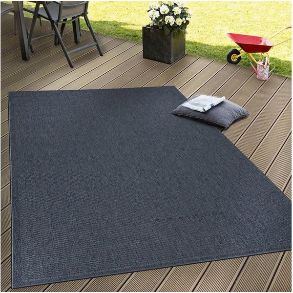 Paco Home Teppich Timber 125, rechteckig, Höhe: 4 mm, Flachgewebe, Sisal Optik, auch als Läufer, In- und Outdoor geeignet