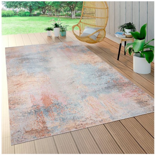 Paco Home Teppich Torres 273, rechteckig, Höhe: 8 mm, modernes abstraktes Design, In- und Outdoor geeignet, Wohnzimmer