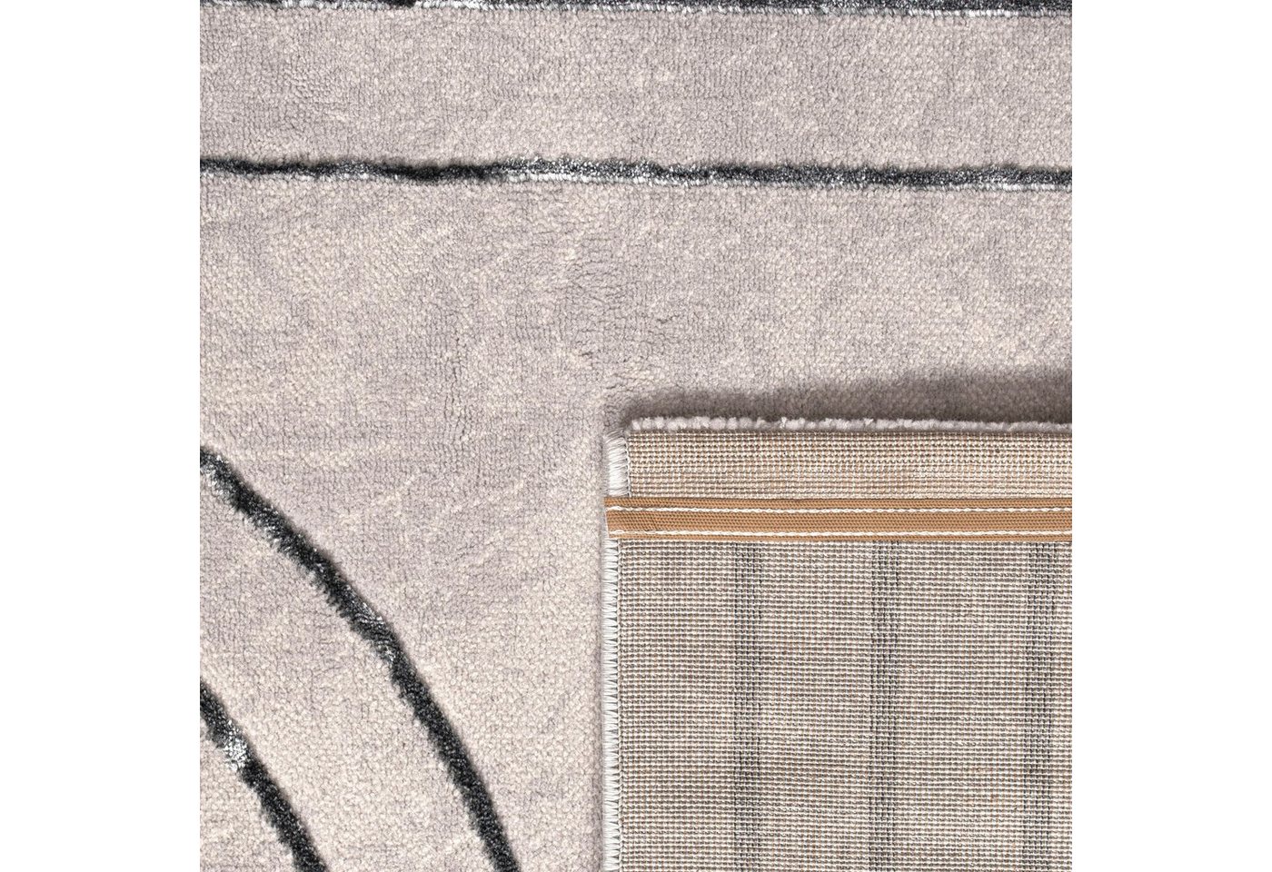 Paco Home Teppich Tuana 215, rechteckig, Höhe: 15 mm, Kurzflor, Regenbogen, Hoch-Tief Struktur, Scandi-Look – Bild 3 von 5