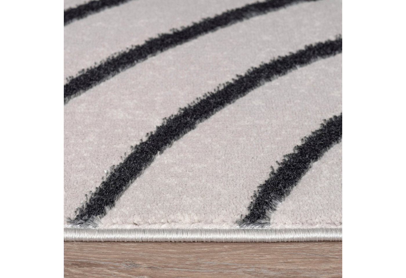 Paco Home Teppich Tuana 215, rechteckig, Höhe: 15 mm, Kurzflor, Regenbogen, Hoch-Tief Struktur, Scandi-Look – Bild 4 von 5