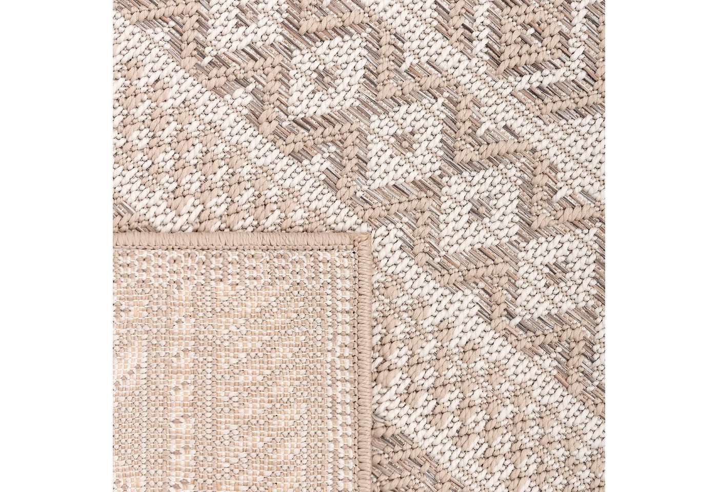 Paco Home Teppich Vermont 183, rechteckig, Höhe: 4 mm, Flachgewebe, modernes gestreiftes Design, In- und Outdoor geeignet – Bild 3 von 5