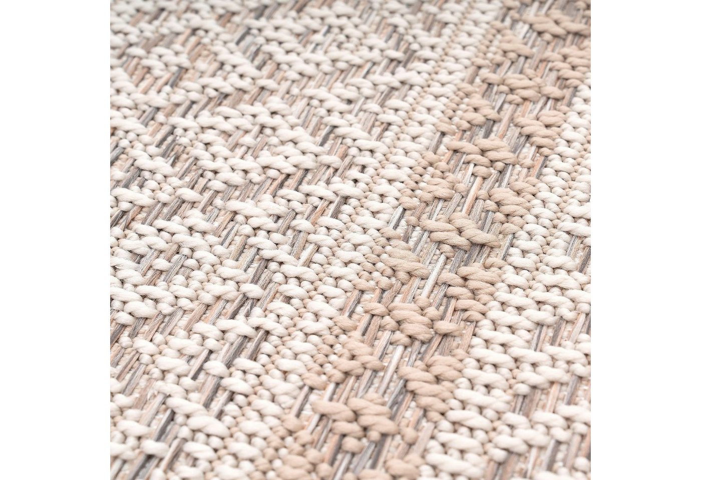 Paco Home Teppich Vermont 183, rechteckig, Höhe: 4 mm, Flachgewebe, modernes gestreiftes Design, In- und Outdoor geeignet – Bild 5 von 5