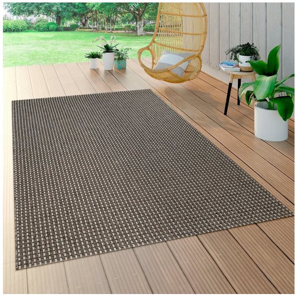 Paco Home Teppich Waregem 622, rechteckig, Höhe: 4 mm, Flachgewebe, Sisal-Optik, In- und Outdoor geeignet, Wohnzimmer