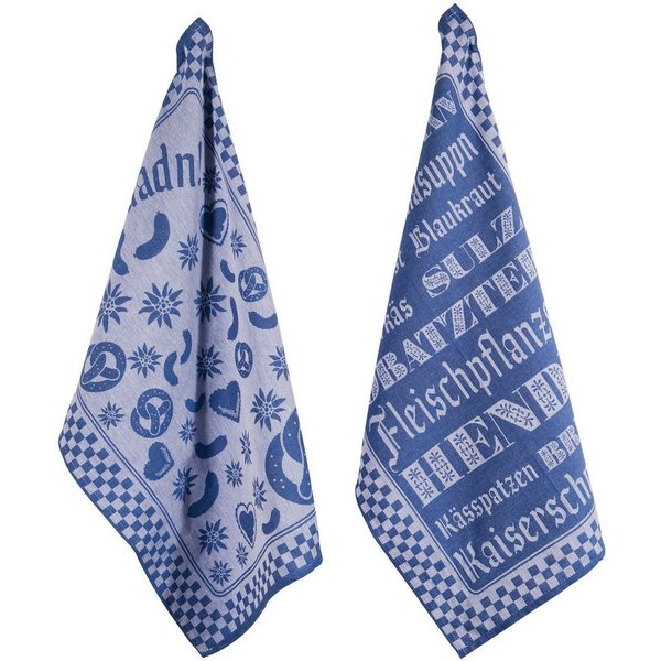 PAD Geschirrtuch HEIMAT, (Set, 2-tlg), 100% Baumwolle, 50x70 cm, Motiv Brezel