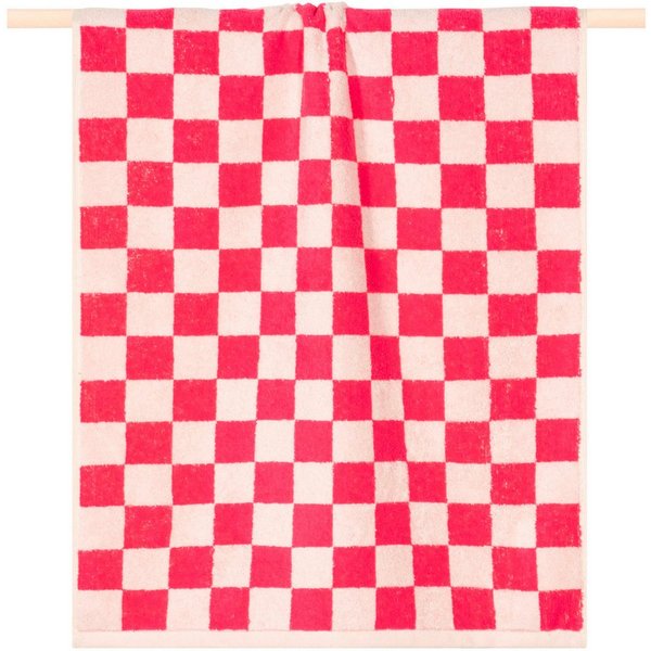PAD Handtuch CHESS, 50x100 cm, Frottee (1-St), Made in Europe, 100% Baumwolle, modernes Karo Design