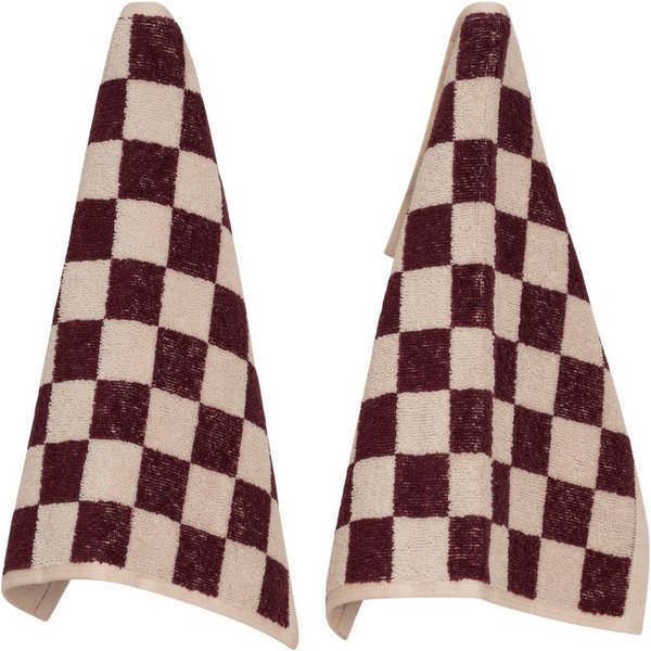 PAD Seiftuch CHESS, 30x30 cm, Frottee (Set, 2-St), Made in Europe, 100% Baumwolle, modernes Karo Design