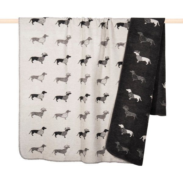 Wohndecke DACKEL, PAD, Made in Europe, Kuscheldecke, Wendefunktion, 150x200 cm