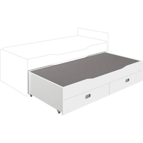 PAIDI Kinderbett Ausziehbett, Unterschiebebett mit 2 Schubladen, 90 x 190 cm