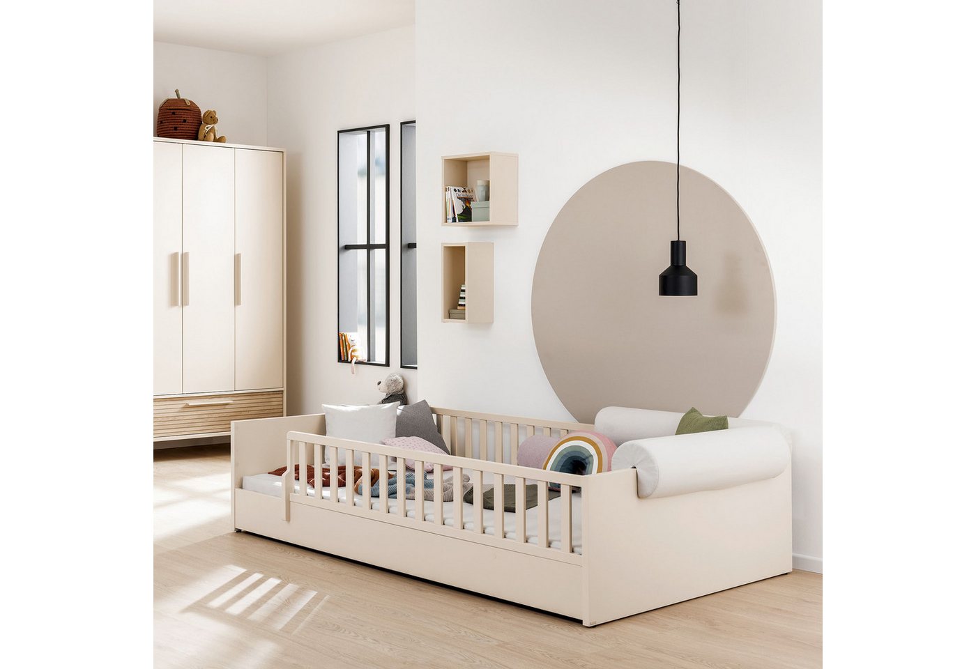 PAIDI Kinderbett LITTLE FLO, vom Baby bis zum Teeni, in mehreren Farben und Breiten (Breite/Länge: 90x200cm + 120X200cm +140x200cm), umbaubar zum Kinder- oder J – Bild 2 von 5