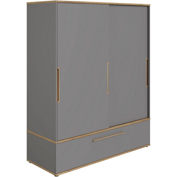 PAIDI Schiebetürenschrank STIENE in Beige oder Grau, 2 Türen und 1 Schublade mit Soft-Close (B/H/T ca. 164/200/62cm) mit Kleiderstangen+Einlegeböden, Kleidersch
