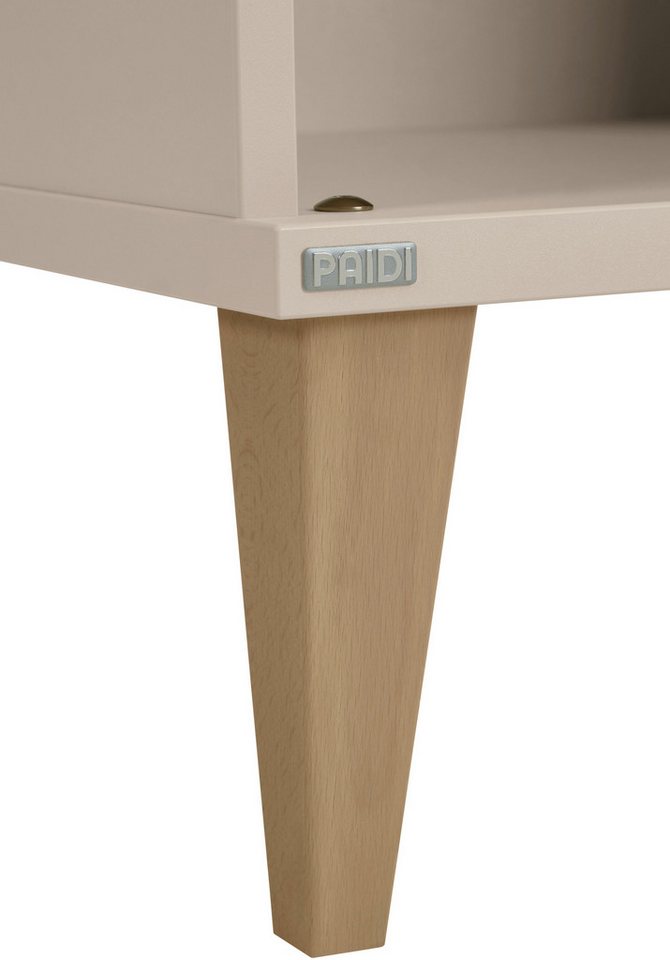PAIDI Sideboard JONTE in Beige, 6 offene Fächer (B/H/T ca. 124/87/38cm, Cashmere-Beige), stabiles Regal mit Massivholz-Füßen, offenes Standregal – Bild 3 von 5