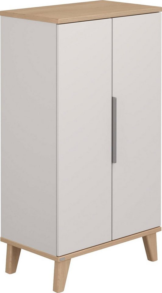 PAIDI Standregal FIENE in Grau, 2 Türen mit Soft-Close, 6 Fächer, stabiles und langlebiges Regal aus Holz, geprüfte Qualität – Bild 3 von 5