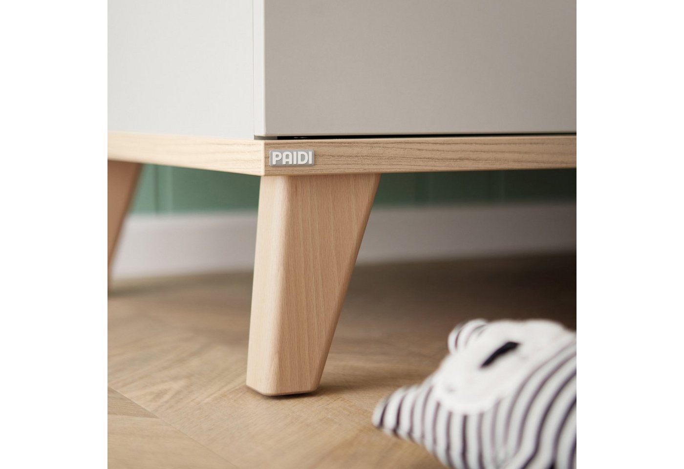 PAIDI Standregal FIENE in Grau, 2 Türen mit Soft-Close, 6 Fächer, stabiles und langlebiges Regal aus Holz, geprüfte Qualität – Bild 4 von 5