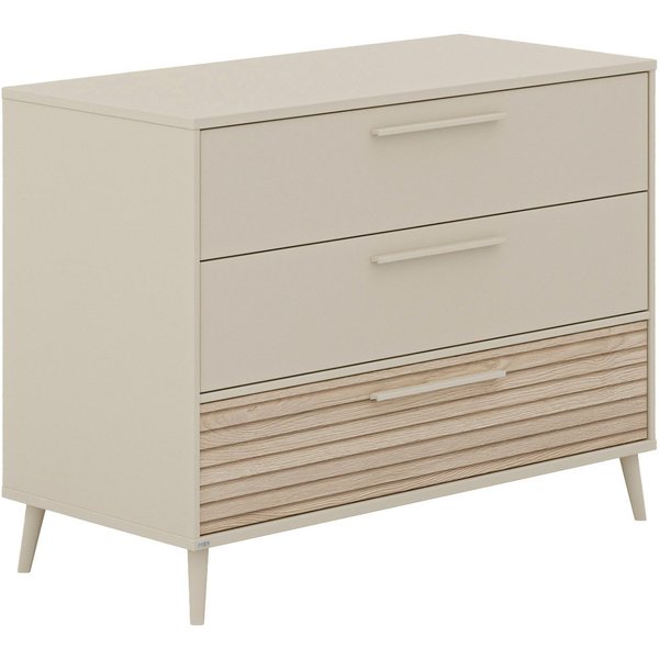 PAIDI Wickelkommode EEFJE in Beige, 3 Schubladen mit Soft-Close, verschiedene Ausführungen, langlebige Kommode, geprüfte Sicherheit, Wickeltisch aus Holz