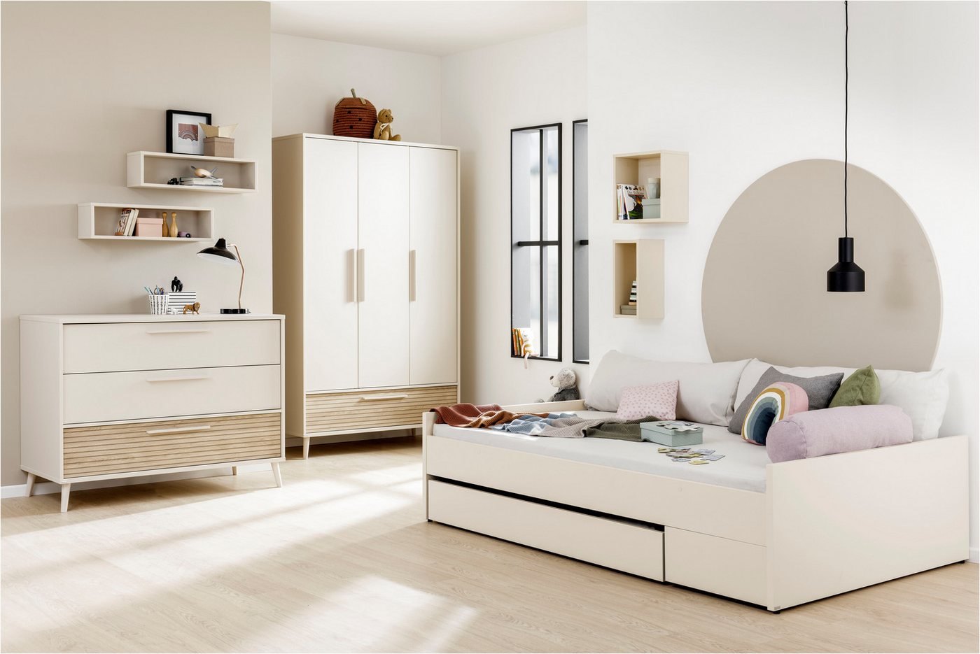 PAIDI Wickelkommode EEFJE in Beige, 3 Schubladen mit Soft-Close, verschiedene Ausführungen, langlebige Kommode, geprüfte Sicherheit, Wickeltisch aus Holz – Bild 2 von 5