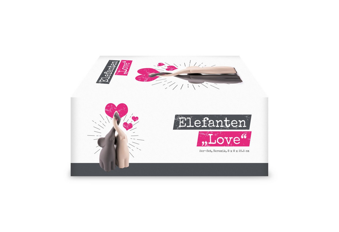 pajoma® Tierfigur Elefanten Love, 2er-Set, Höhe 25.5 cm – Bild 2 von 5