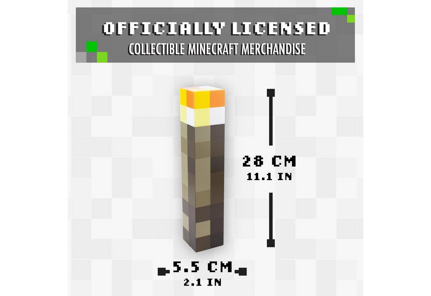 Paladone Dekolicht Minecraft Fackel-Licht, LED fest integriert, 2 Lichtmodi – Bild 2 von 5