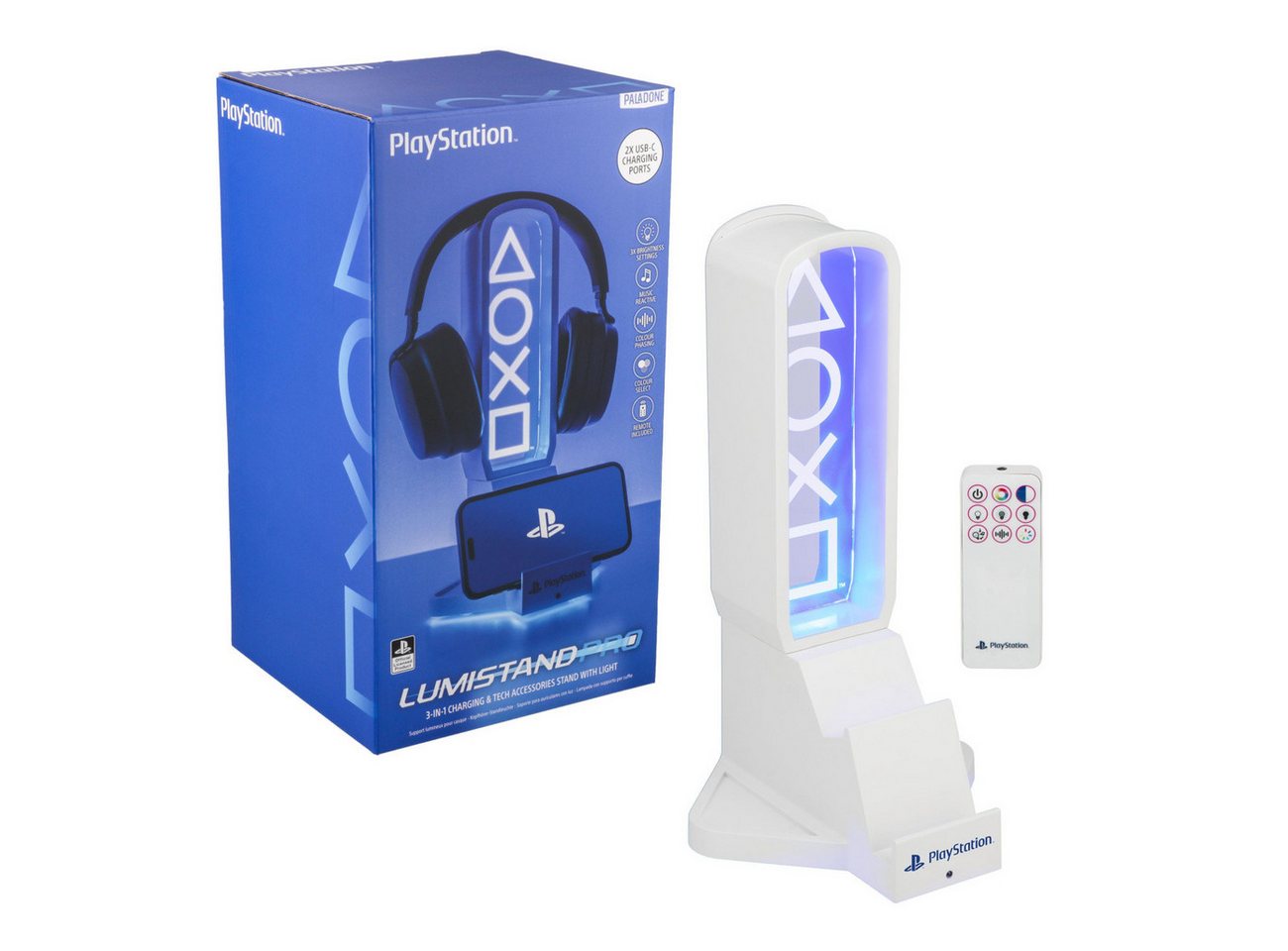 Paladone Kopfhörerständer Playstation Kopfhörer-Halter mit Beleuchtung 30 cm – Bild 2 von 3