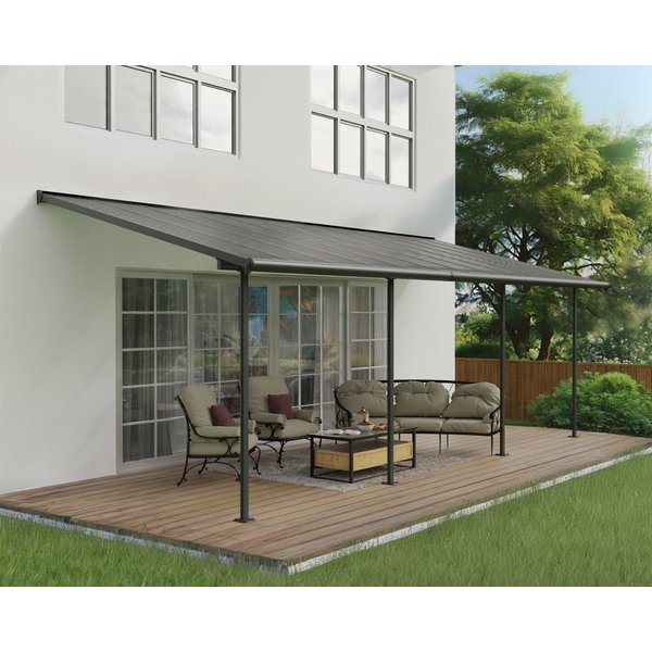 Palram - Canopia Terrassendach Capri Alu Terrassenüberdachung, BxT: 739x295 cm, einfache DIY Montage