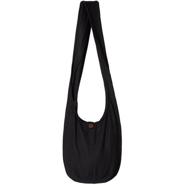 PANASIAM Freizeittasche Schulterbeutel einfarbig Schultertasche aus 100% Baumwolle in 2 Größen, Umhängetasche auch als Wickeltasche Handtasche oder Strandtasche